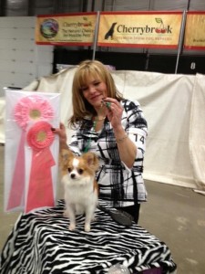 Kimmy's Best Puppy In Show Award, handler, Erika Lanasa
